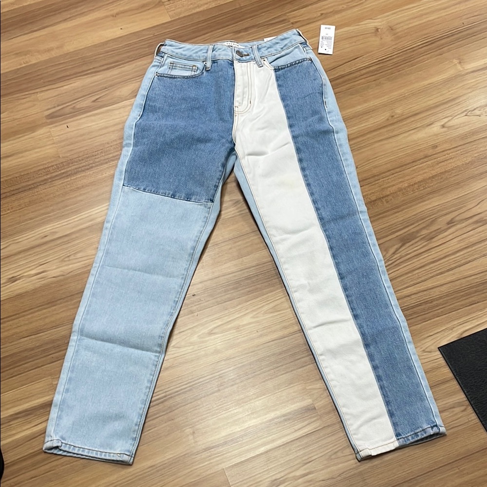 NWT! PACSUN MOM JEAN Colorblock Denim Jeans